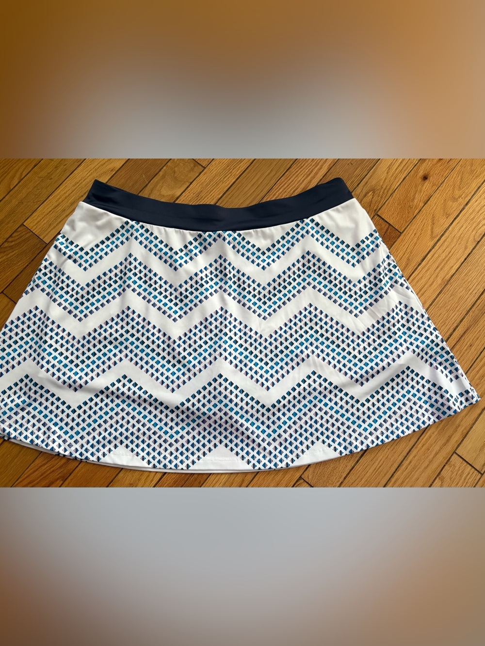Callaway Navy Chevron Print A-Line Skort (XXL)